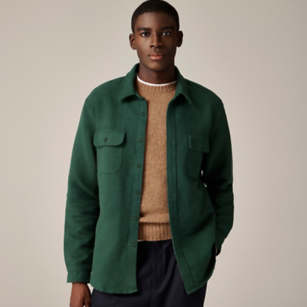 J. Crew Forest Green Shirt Jacket